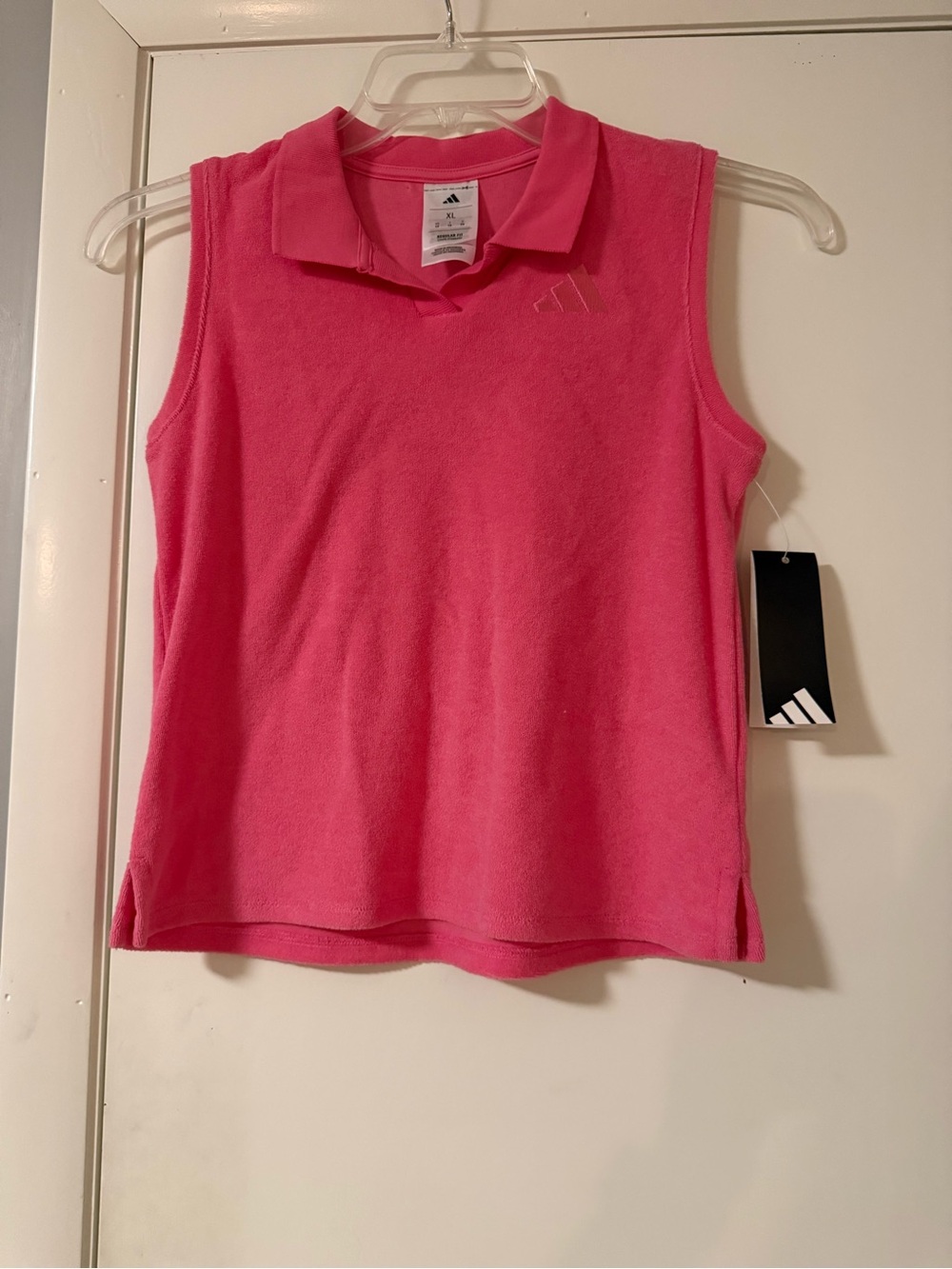 adidas Kids Sleeveless Polo Tank Top - Pink